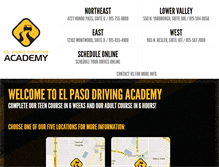 Tablet Screenshot of elpasodriving.com